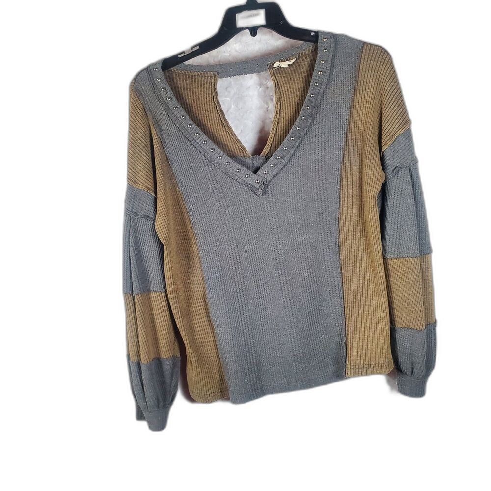 Seestarz Lift Colorblock Knit Pullover Top Size S